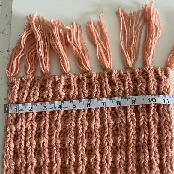 NEW Universal Thread Blush Pink Hand Knit Chunky Knit Wool Scarf - Picture 5 of 7